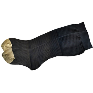 凹凸先生男丝袜高筒细条纹超薄男袜金脚趾透气简约商务夏季长筒袜