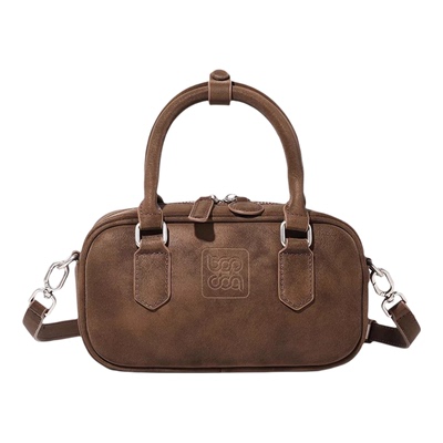 bag of parody官方GM2025新牛皮保龄球包美拉德单肩斜挎波士顿包