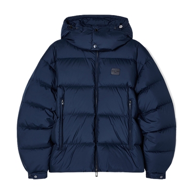 阿玛尼男士连帽拉链面包服羽绒服