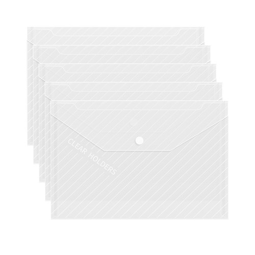真彩文件袋透明塑料纽扣袋加厚大容量A4塑料防水袋按扣试卷收纳学生用考试专用档案资料袋文件夹办公文具用品