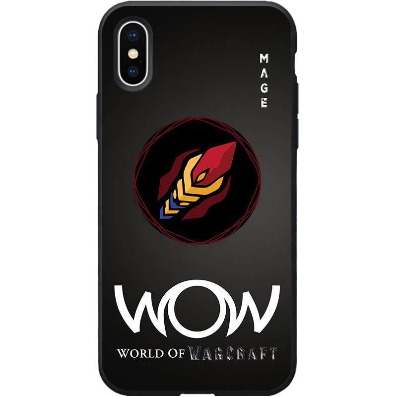 WOW魔兽世界法师iPhone16适用14/12/13苹果15ProMax玻璃手机壳XR磨砂华为/OPPO小米VIVO安卓XS硅胶保护壳