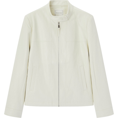 爱居兔立领机车风皮衣外套女2026年春季新款简约百搭酷飒PU皮夹克