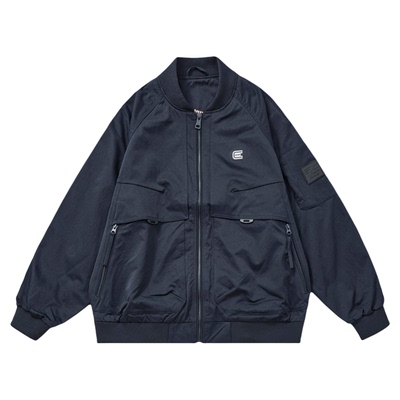 美式黑色休闲飞行员夹克外套