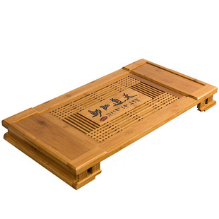 中式复古风楠竹制盛水储蓄水排水式茶盘财缘广进茶道套装功夫茶具