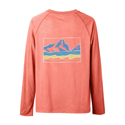 灰壳美利奴羊毛速干衣印花t恤