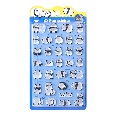Nekoni3D立体浮雕趣味熊猫贴纸