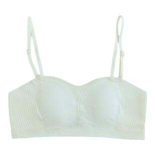 无痕内衣女显小胸夏季超薄款细肩带可拆方领低胸隐形兔耳朵杯文胸