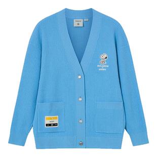 PALLADIUM帕拉丁上装V领史努比图案女款开襟毛衫1912580