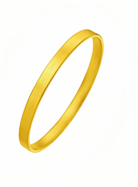 古法黄金包银女宽体镯子平安镯子