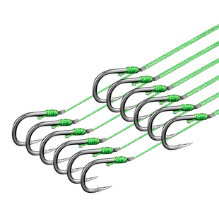 裴钓大力马子线双钩绑好鱼线台钓成品鱼钩防缠有倒刺伊势尼伊豆