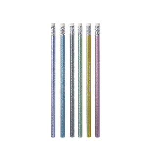 晨光 炫闪三角木杆铅笔HB/2B自带橡皮头矫正姿势12支装儿童小学生初学练写字一二年级创意镭射文具