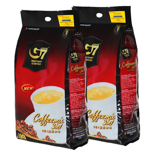 越南原装进口中原g7原味速溶咖啡粉1600g三合一100条装正品旗舰店