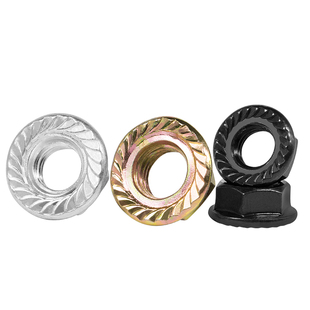 4.8级镀彩锌白锌法兰面六角螺帽 法兰螺母M3M4M5M6M8M10M12M14M16