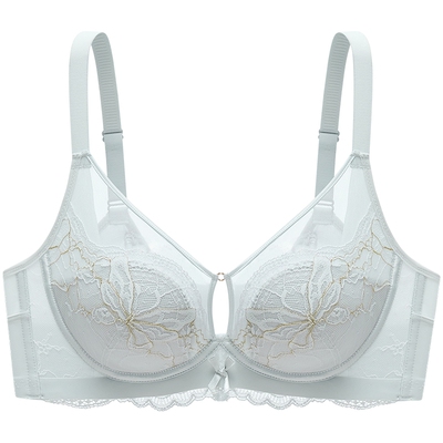 MYBODY商场同款新款内衣大胸显小胸罩女轻薄性感金线刺绣蕾丝文胸