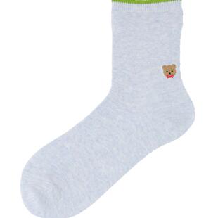 Tabio动物刺绣袜子女秋冬高弹透气吸湿中筒袜个性百搭小众女袜