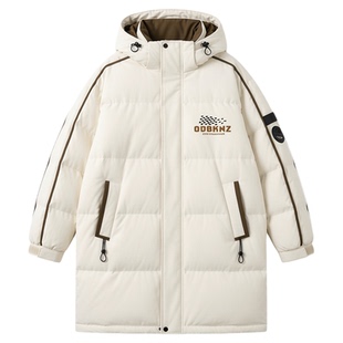 冬季青少年棉衣外套男生初中学生中长新款大童加厚保暖羽绒棉服潮