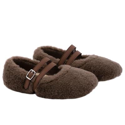 ELLEkids玛丽珍单鞋加绒保暖童鞋