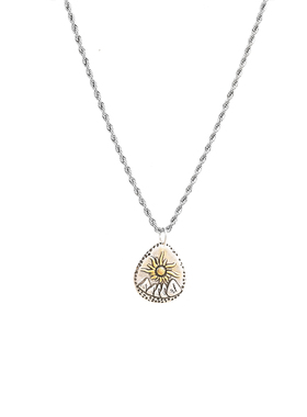 复古许愿石项链男款小众设计