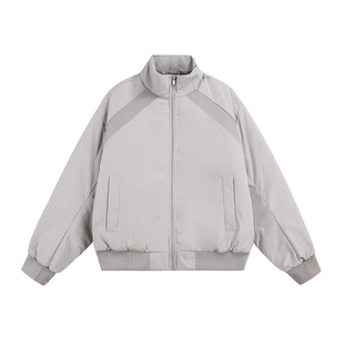 悟空有货美式潮牌复古解构加厚短款棉服男女冬季保暖百搭立领棉衣