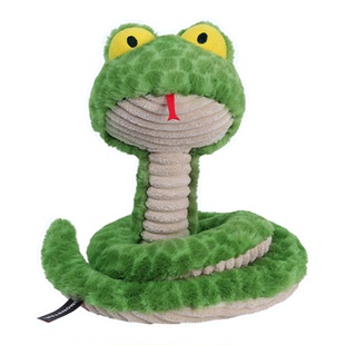 Qmonster拔河呆呆蛇丰荣发声狗玩具磨牙宠物弹力中大型犬互动拔河