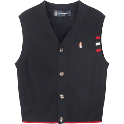 暇步士男童线衣马甲开衫休闲学院