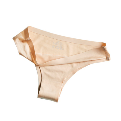 3条装欧美冰丝一片式无痕隐形半包臀三角裤性感丁字裤女运动t裤女