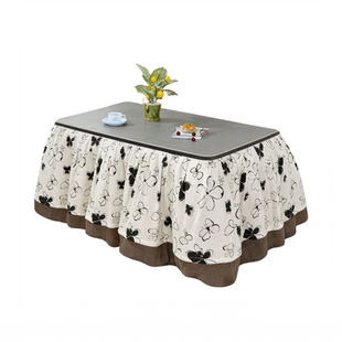 电暖桌带拉链款烤火罩加厚可拆洗拉链烤火罩长方形烤火桌罩烤火被