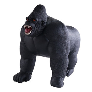 金刚大猩猩模型大号软胶动物摆件儿童玩具动物玩偶仿真银背黑猩猩