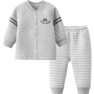 宝宝保暖衣套装冬季夹棉婴儿内衣