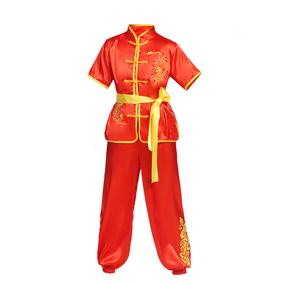 新款儿童武术演出服男刺绣中国