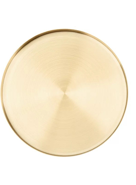 北欧风圆形茶杯拉丝不锈钢托盘