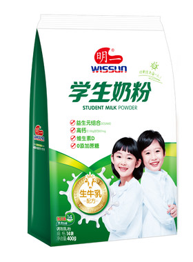 明一学生多维高钙牛奶粉400g*3