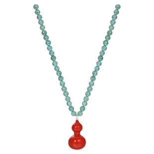 葫芦项链正红色中式礼品工艺原创设计信物 国风项链