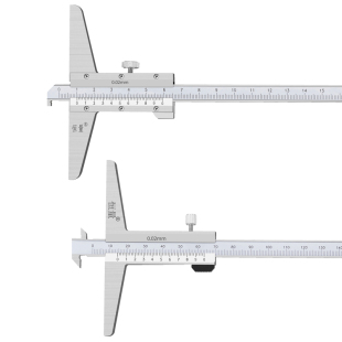上海恒量单钩游标深度尺0-150 0-200mm0.02带钩深度卡尺钩头卡尺