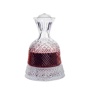 高档水晶旋涡红酒醒酒器套装家用红酒杯分酒壶旋转酒具高级感轻奢