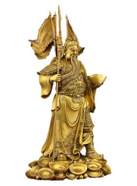 全黄铜关公关二爷神佛像供奉摆件