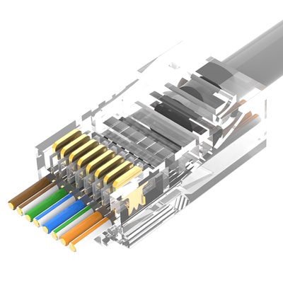 超五类穿孔水晶头浙华