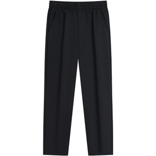 特步加绒卫裤男士2025年新款秋季男装裤子男裤直筒针织运动长裤