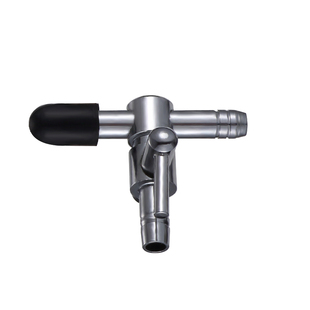 鱼缸氧气管不锈钢分配器水族氧气泵铜镀镍分流器带阀门调节阀配件