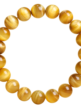 福妞天然金虎眼石手链