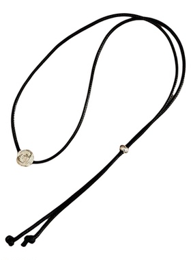 玫瑰项链女2026新款抽拉式黑绳