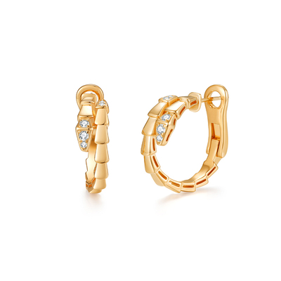 MITHAOL刘亦菲同款半钻蛇形耳钉女款 轻奢小众高级感精致耳饰女