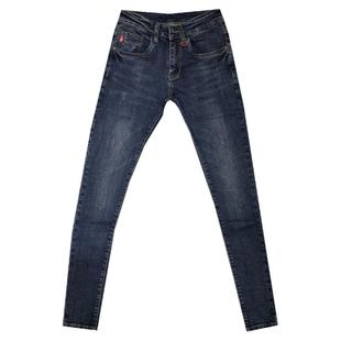 秋新韩版刺绣小脚修身牛仔裤男  社会小伙快手网红人猫抓痕潮长裤