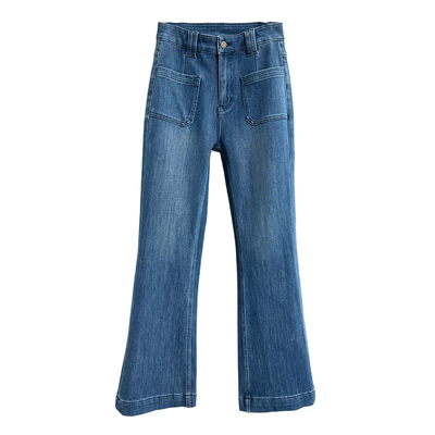 大厂品质！微弹牛仔喇叭裤