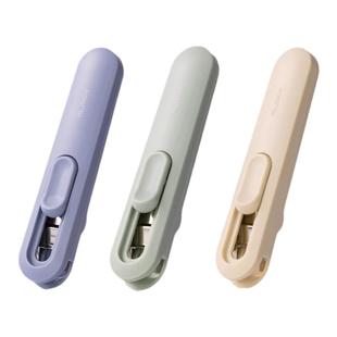 得力纽赛推夹器办公文件学生试卷小夹子金属无尾票夹无钉订书机办公收纳活页夹ns085推夹器补充夹无痕订书机