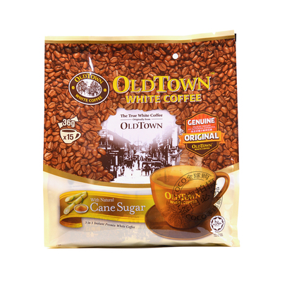 进口马来西亚老街蔗糖速溶白咖啡