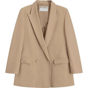 播商场同款春季新款oversizeH型本布包边扣西服女BDQ1XD0639