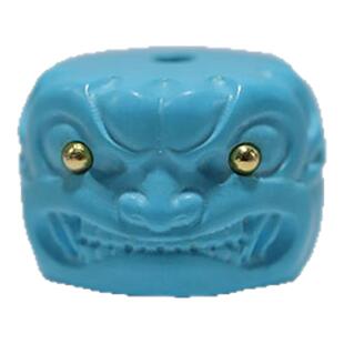 优化绿松石配饰貔貅珠文玩手串顶珠兽面配饰老型配珠隔片兽脸腰珠