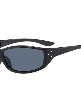 欧美飞行员护目墨镜女高级感小脸Y2K骑行防晒紫外线凹造型太阳镜