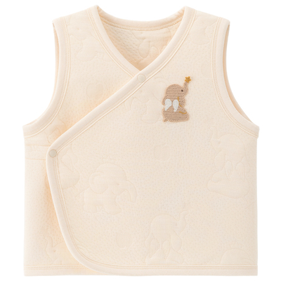 新生儿宝宝冬季保暖三层夹丝马甲